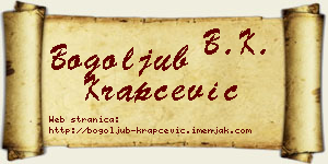 Bogoljub Krapčević vizit kartica